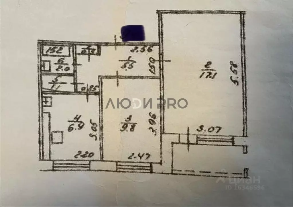 2-к кв. Башкортостан, Уфа ул. Ухтомского, 22 (42.7 м) - Фото 2