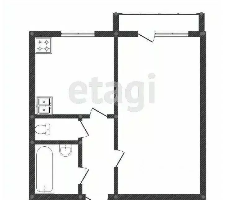 1-к кв. Костромская область, Кострома Магистральная ул., 53 (33.1 м) - Фото 1