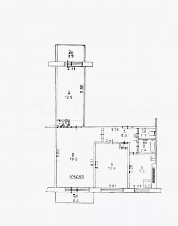 3-к. квартира, 67 м, 5/9 эт. - Фото 0
