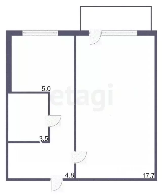 1-к кв. Кемеровская область, Кемерово ул. Юрия Смирнова, 8 (29.0 м) - Фото 1