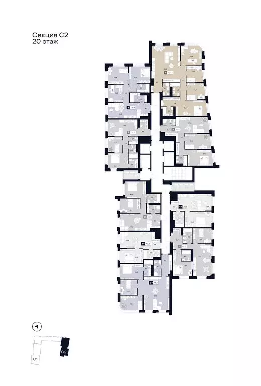 2-комнатная квартира: Москва, Лодочная улица, 27к2 (72.4 м) - Фото 1