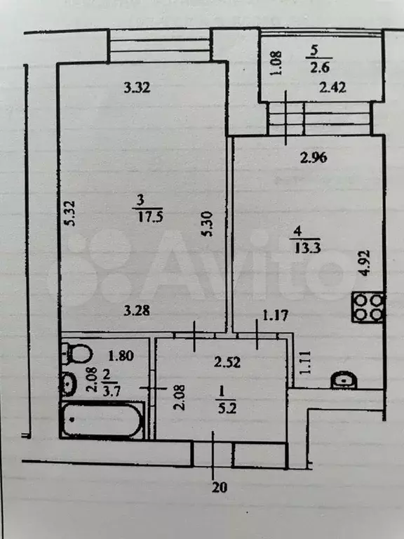 1-к. квартира, 41 м, 4/17 эт. - Фото 0