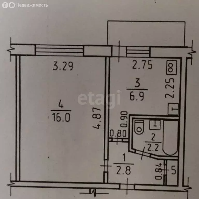 1-комнатная квартира: Ижевск, улица Кирова, 114 (29 м) - Фото 0