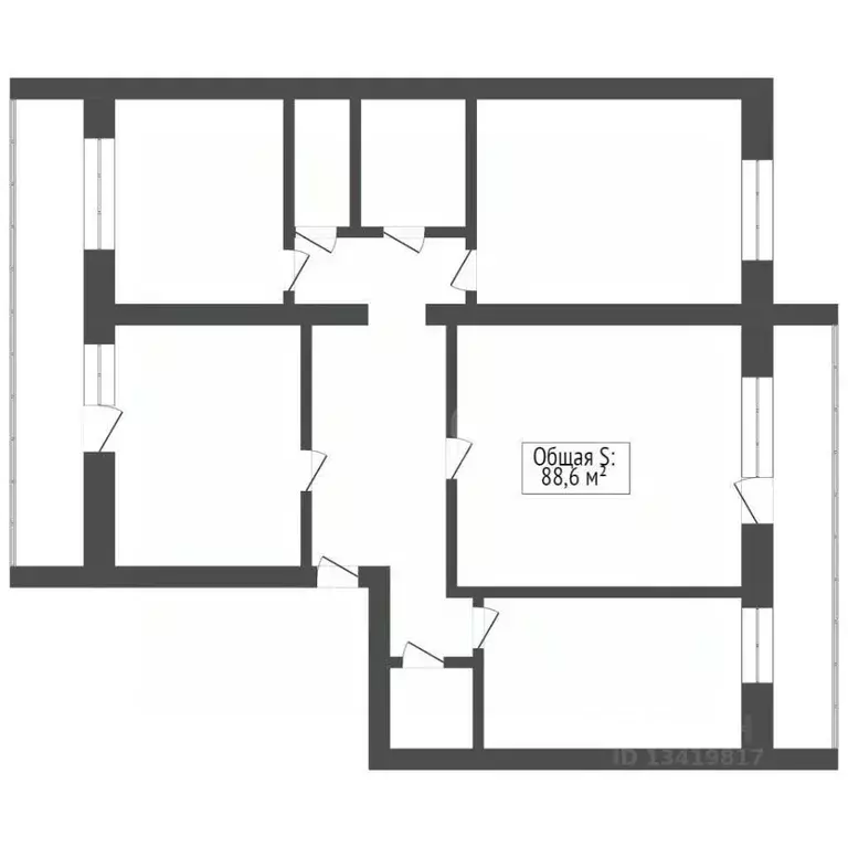 3-к кв. Брянская область, Брянск ул. Фокина, 49 (82.0 м) - Фото 2
