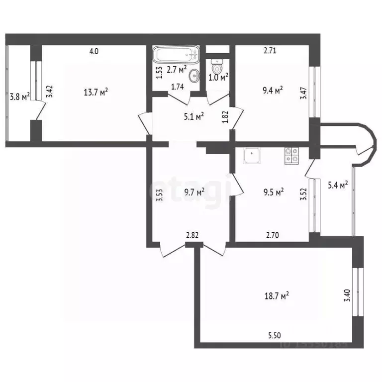 3-к кв. Самарская область, Самара ул. Советской Армии, 121 (69.8 м) - Фото 2