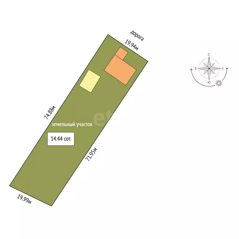 Дом в Денисовка, Сумская улица (54.9 м) - Фото 2