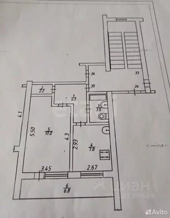 1-к кв. Калужская область, Таруса ул. Миронова, 11 (36.5 м) - Фото 2