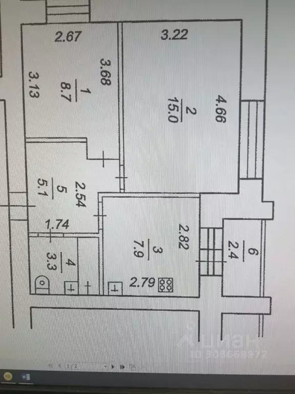 2-к кв. Башкортостан, Нефтекамск Социалистическая ул., 99 (40.0 м) - Фото 0