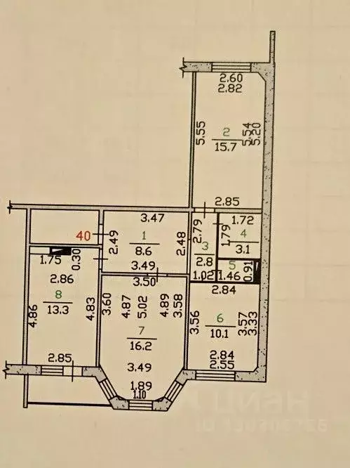 3-к кв. Орловская область, Орел ул. Алроса, 9 (71.1 м) - Фото 1