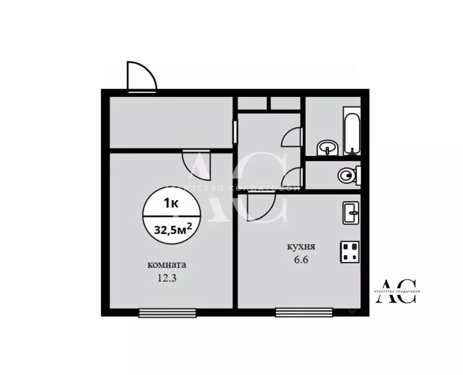 1-к кв. Челябинская область, Челябинск ул. Чичерина, 42 (31.5 м) - Фото 2