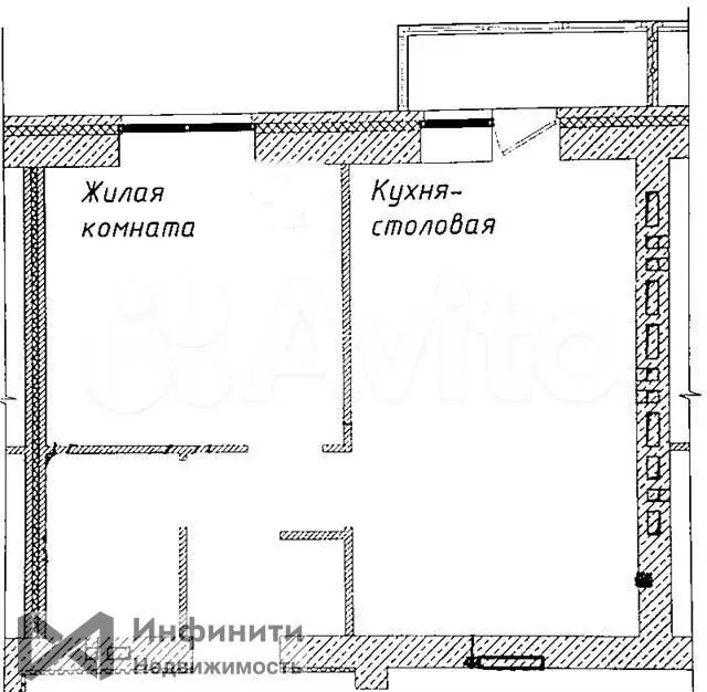 1-к. квартира, 38,2 м, 3/5 эт. - Фото 0