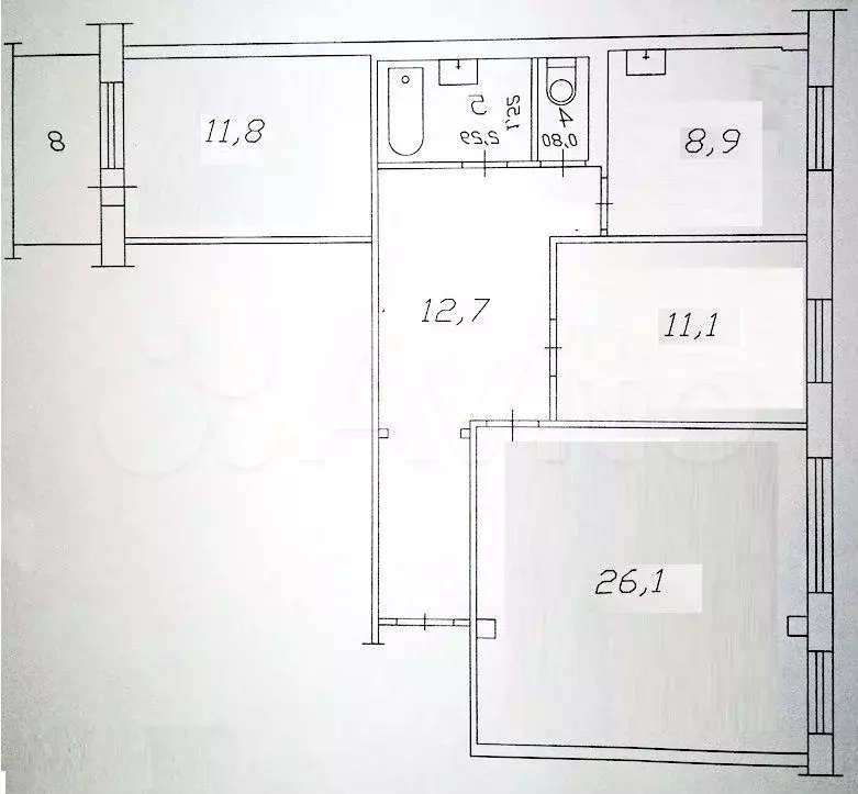 3-к. квартира, 76 м, 5/9 эт. - Фото 0