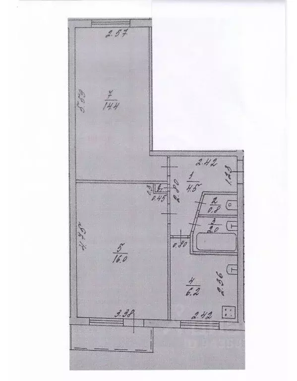2-к кв. Пермский край, Кунгур ул. Степана Разина, 54 (44.0 м) - Фото 2