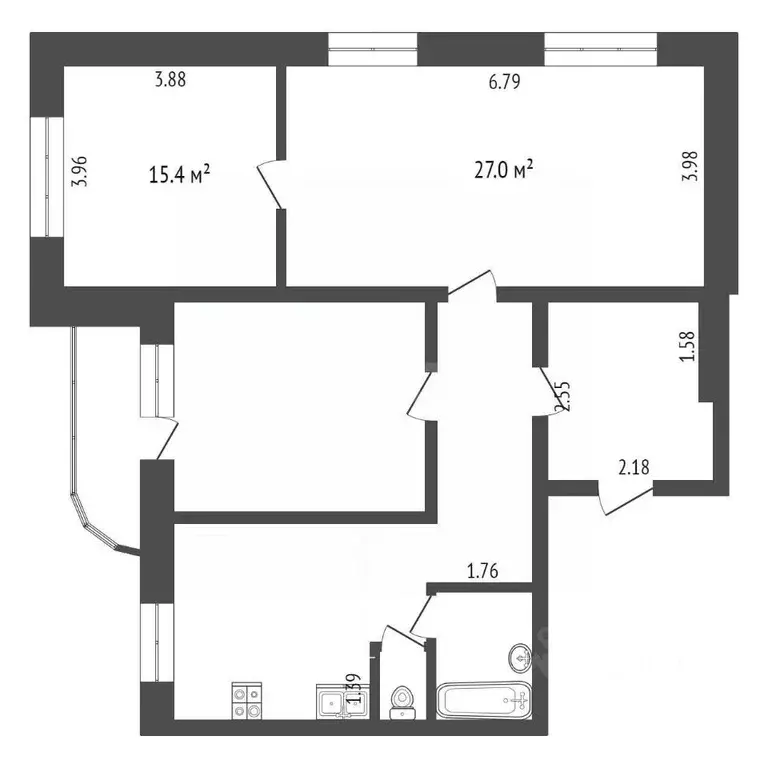 3-к кв. Тюменская область, Тюмень ул. Николая Федорова, 18 (92.0 м) - Фото 1