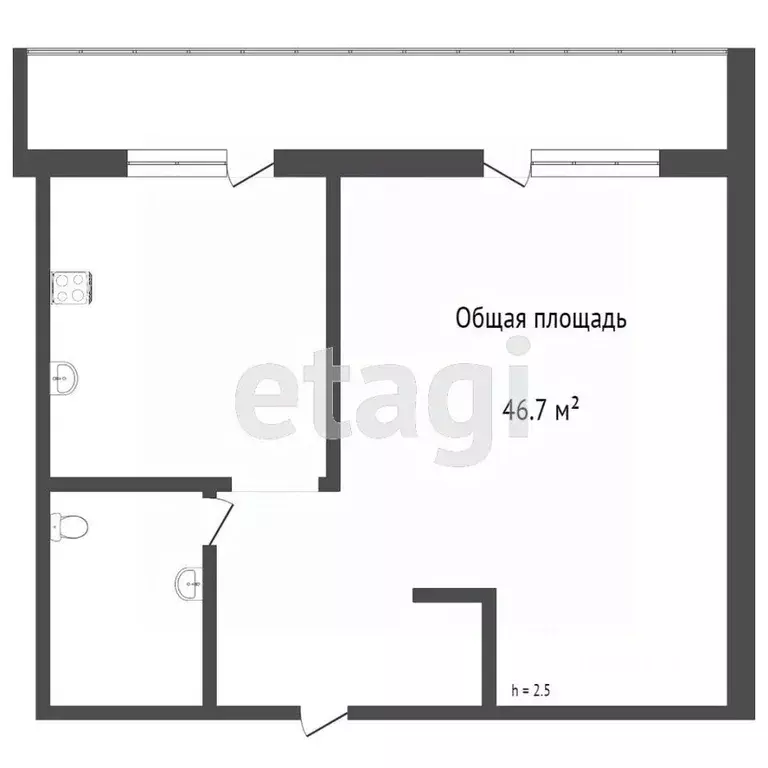 1-к кв. Бурятия, Улан-Удэ просп. Строителей, 62Г (46.7 м) - Фото 1