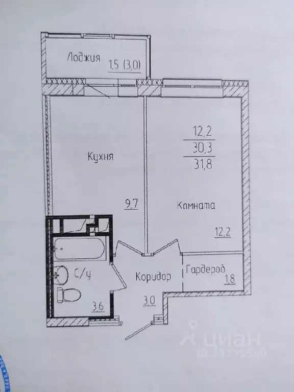 1-к кв. Пермский край, Пермь ул. Солдатова, 30Б (32.0 м) - Фото 0