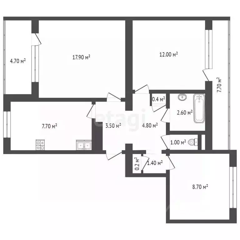 3-к кв. Севастополь ул. Героев Бреста, 41 (60.8 м) - Фото 1