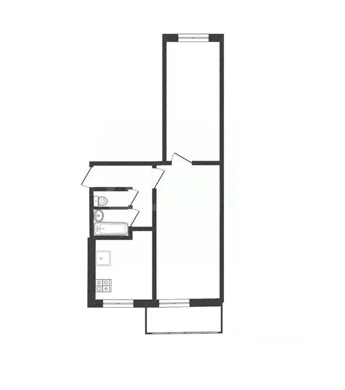 2-к кв. Белгородская область, Шебекино Железнодорожная ул., 6 (46.0 м) - Фото 2