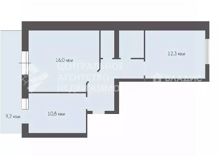 2-к кв. Рязанская область, Рязань Старообрядческий проезд, 11 (53.6 м) - Фото 1