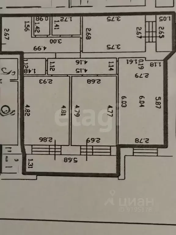 3-к кв. Татарстан, с. Пестрецы ул. Комсомольская, 3А (72.1 м) - Фото 2
