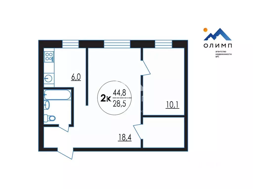 2-к кв. Ярославская область, Ярославль ул. Володарского, 97 (44.8 м) - Фото 2