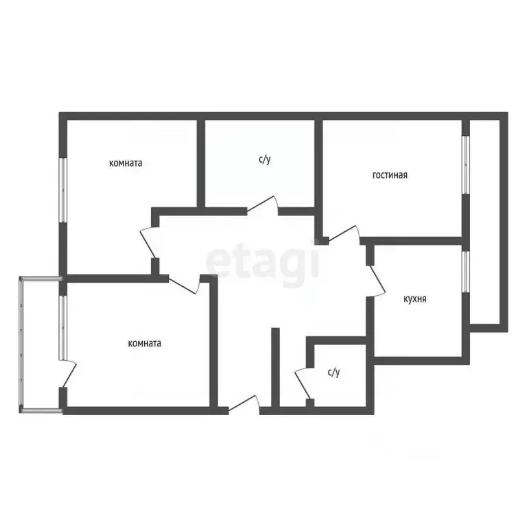 3-к кв. Бурятия, Улан-Удэ ул. Шаляпина, 5А (69.1 м) - Фото 2
