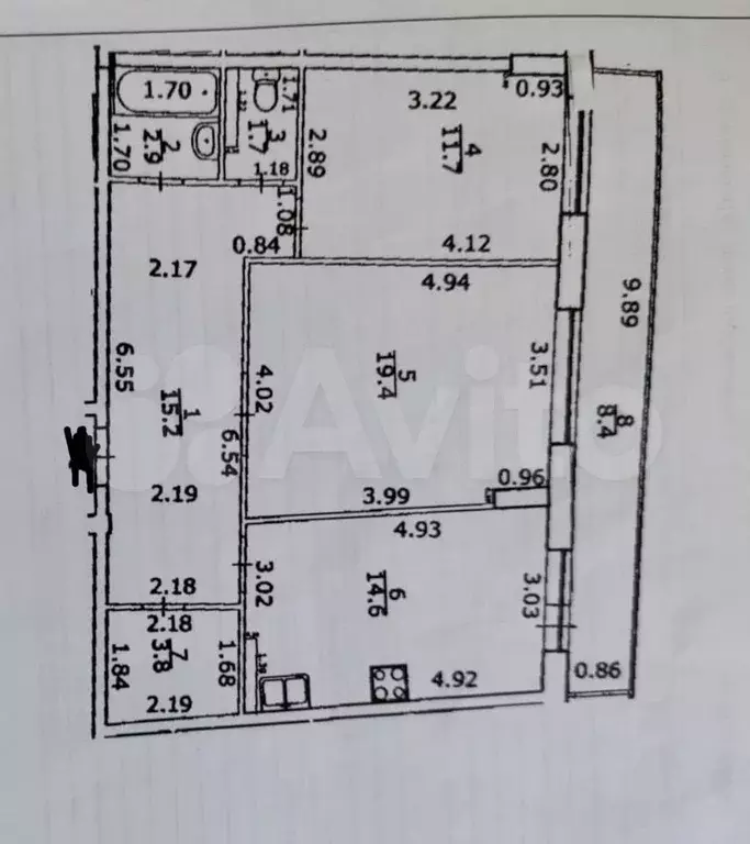 2-к. квартира, 69,5 м, 7/10 эт. - Фото 0