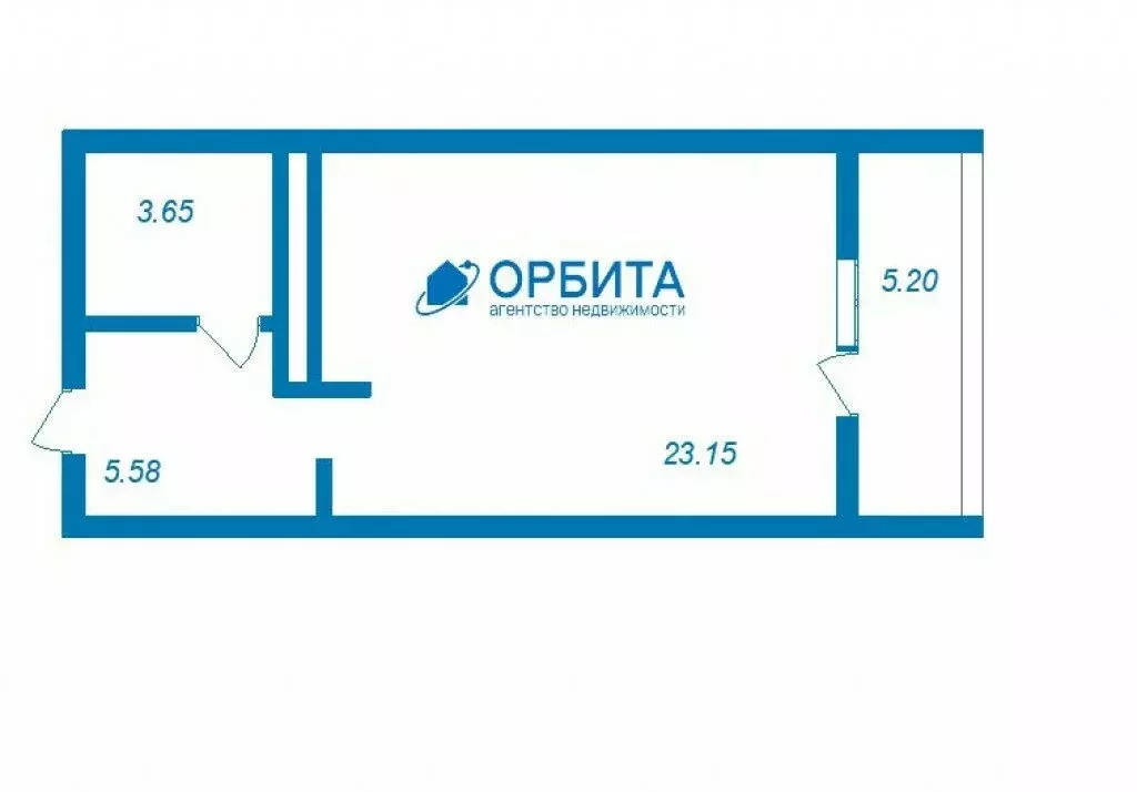 Квартира-студия: Тюмень, Краснооктябрьская улица, 10 (32.5 м) - Фото 0
