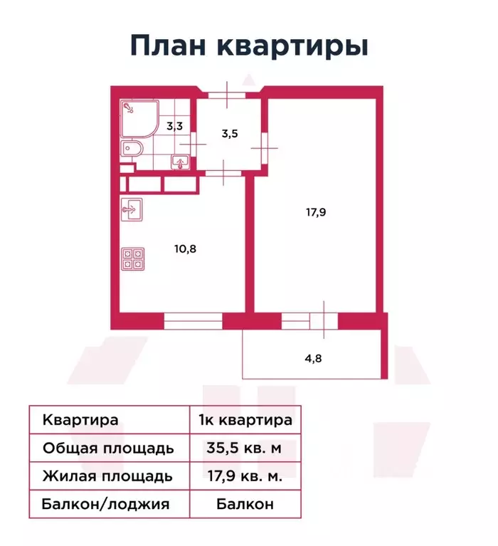 1-к кв. Санкт-Петербург Комендантский просп., 71 (35.5 м) - Фото 2