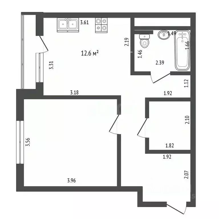 2-к кв. Москва бул. Небесный, 1к1 (47.5 м) - Фото 2