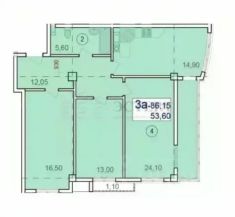 3-к кв. Краснодарский край, Геленджик Курортная ул., 14Бк2 (86.1 м) - Фото 1