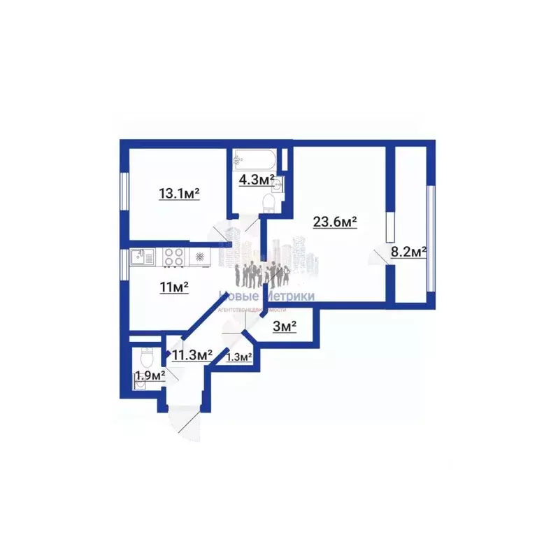 2-к кв. Санкт-Петербург Приморский просп., 52К1 (72.2 м) - Фото 1