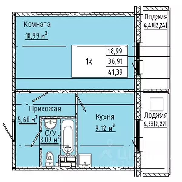 1-к кв. Омская область, Омск Солнечный мкр,  (41.39 м) - Фото 0
