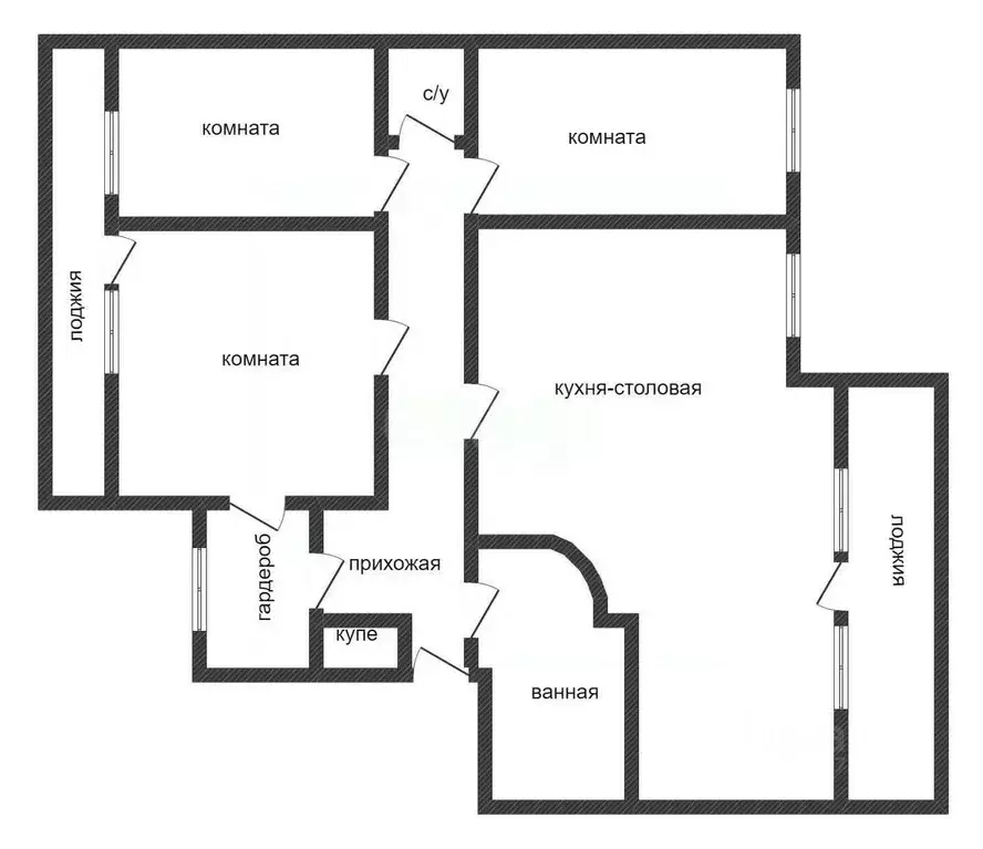 3-к кв. Курганская область, Курган ул. Кремлева, 3 (109.9 м) - Фото 2