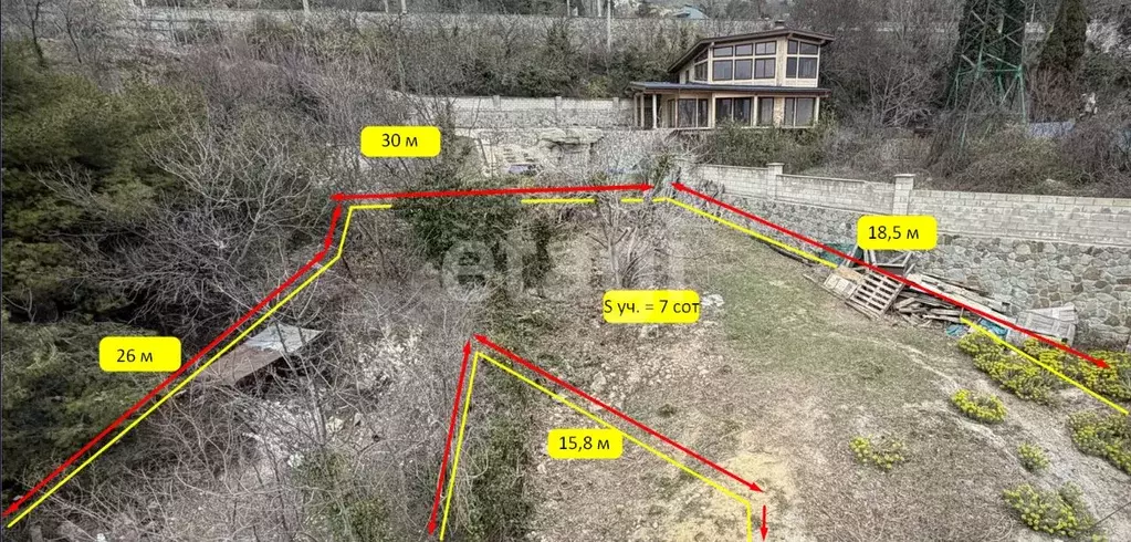 Участок в Крым, Ялта муниципальный округ, Массандра пгт ул. Совхозная, ... - Фото 2