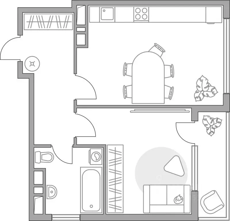 1-к кв. Московская область, Долгопрудный Гранитный мкр, Бригантина ... - Фото 1