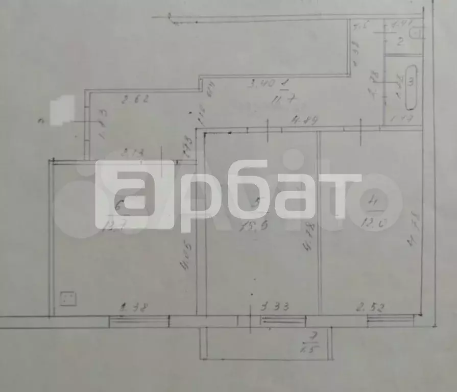 2-к. квартира, 57,2 м, 4/4 эт. - Фото 0