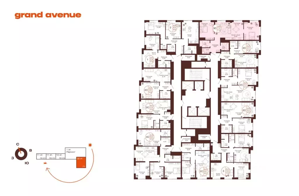 3-к кв. Башкортостан, Уфа ул. Пархоменко (71.49 м) - Фото 2