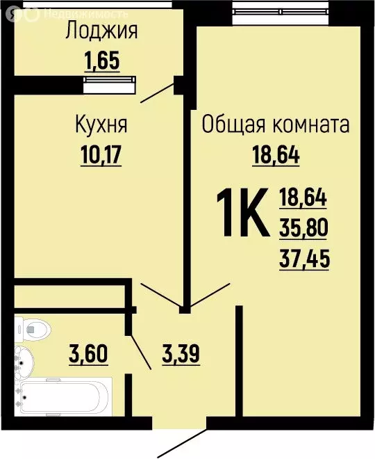 1-комнатная квартира: Краснодар, Прикубанский внутригородской округ, ... - Фото 0