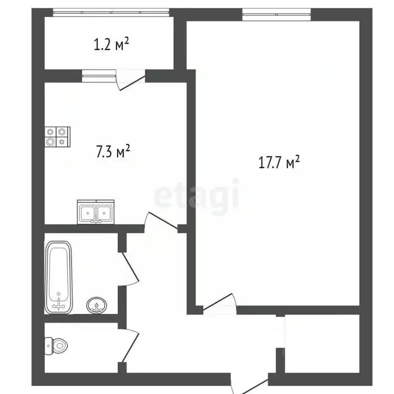 1-к кв. Санкт-Петербург Пулковское ш., 5К1 (35.6 м) - Фото 1