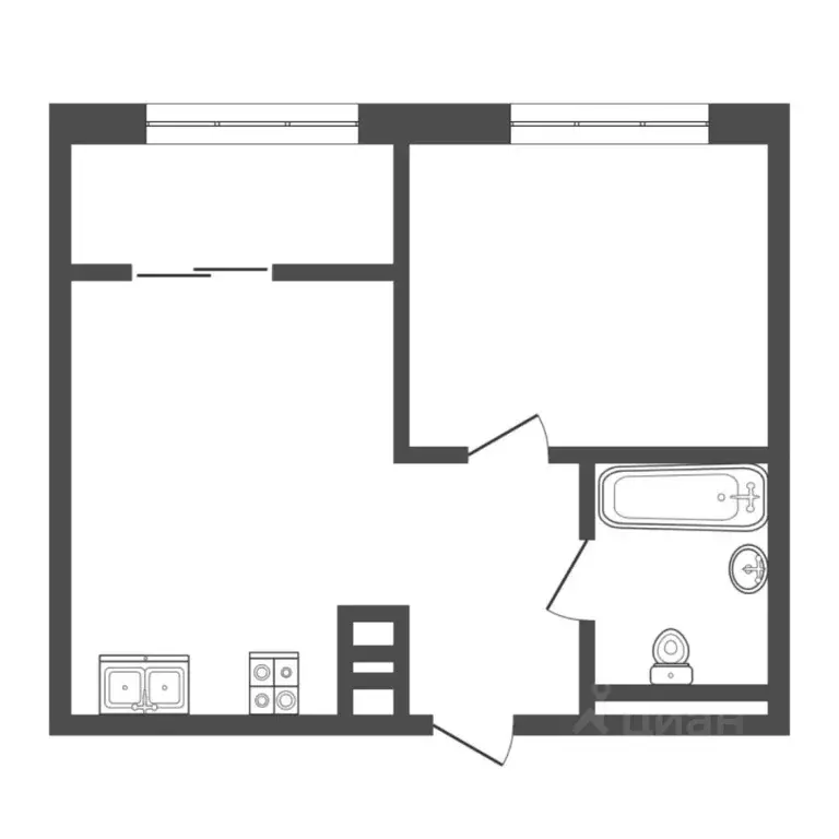 1-к кв. Тюменская область, Тюмень ул. Виктора Тимофеева, 9 (38.8 м) - Фото 2