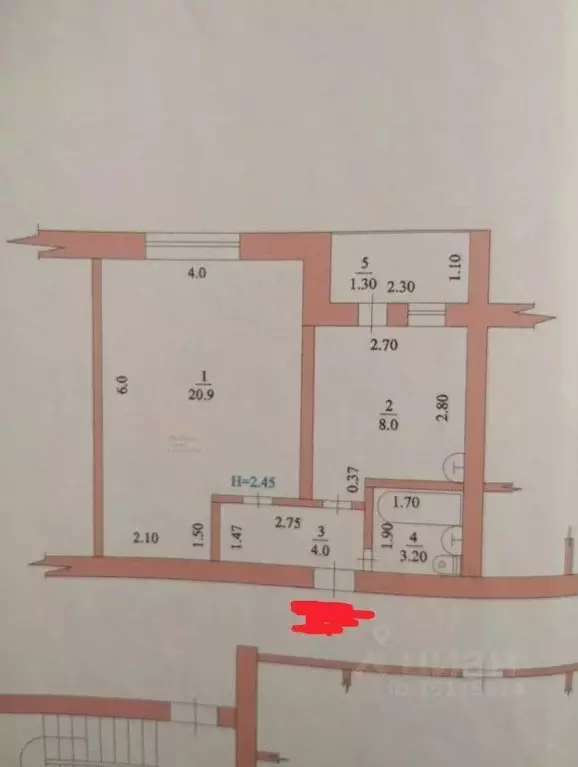 1-к кв. Краснодарский край, Ейск Коммунистическая ул., 83/2 (36.1 м) - Фото 2