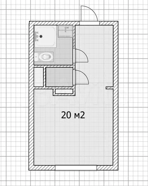 Квартира-студия, 20 м, 1/16 эт. - Фото 0