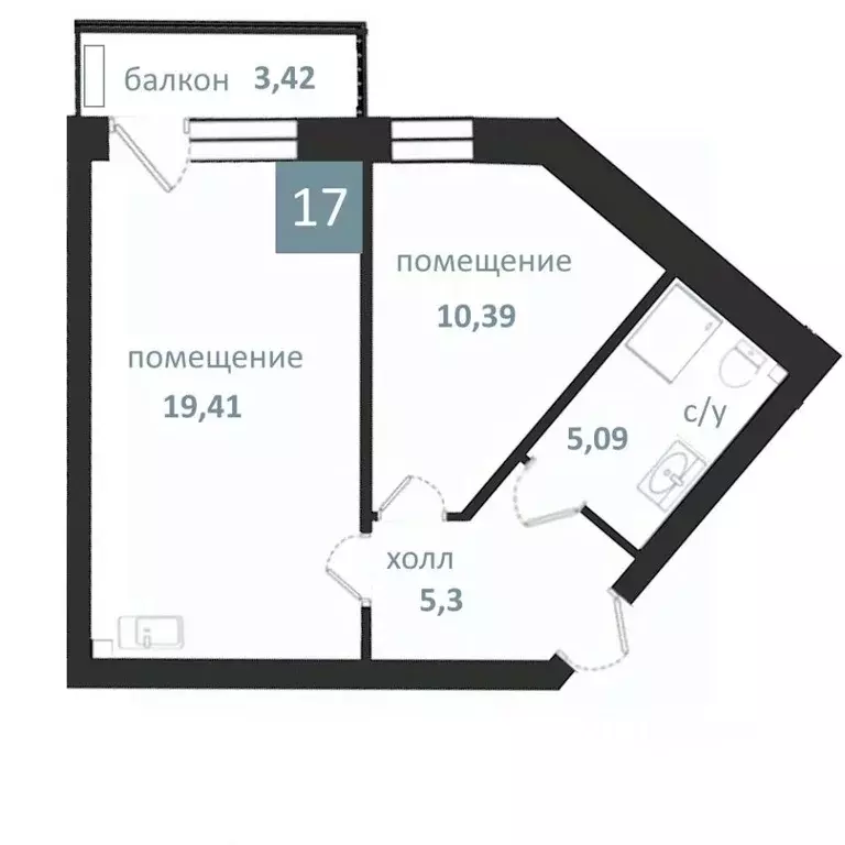 2-к кв. Калининградская область, Балтийск  (43.61 м) - Фото 0