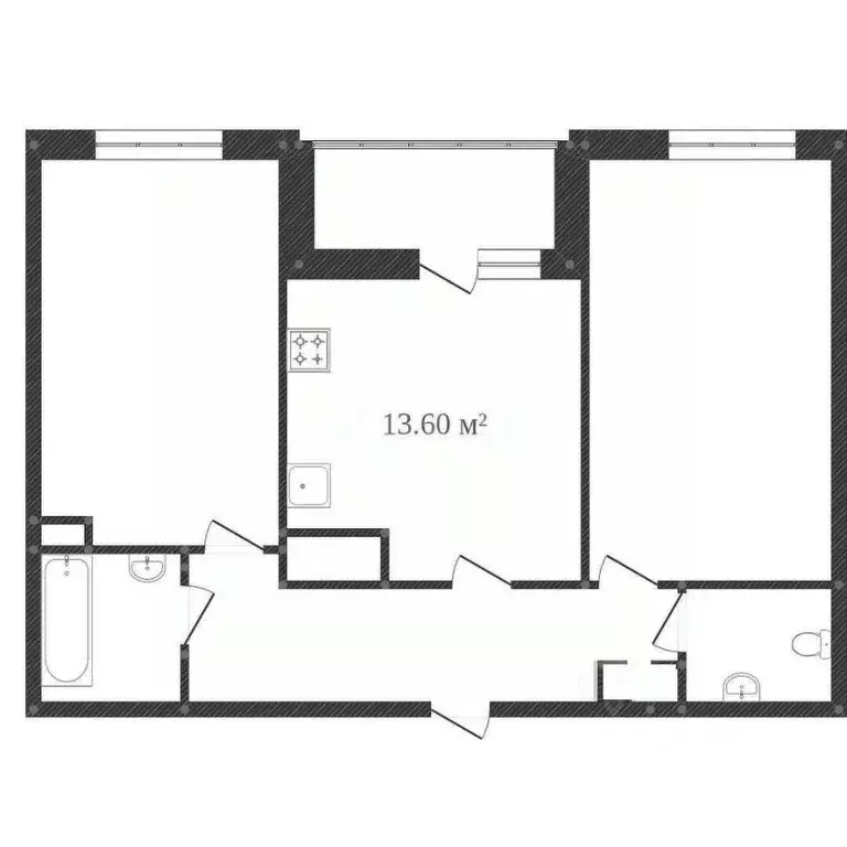 2-к кв. Вологодская область, Вологда ул. Гагарина, 5а (67.0 м) - Фото 2