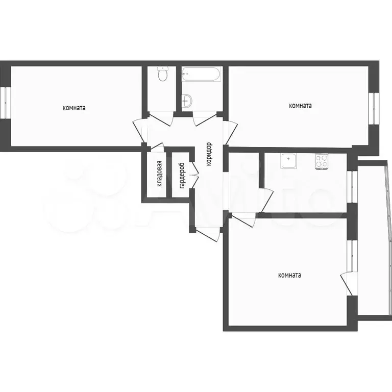 3-к. квартира, 67 м, 5/9 эт. - Фото 0