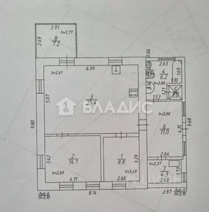 Дом в Калужская область, Мещовск ул. Льва Толстого, 25 (100 м) - Фото 2