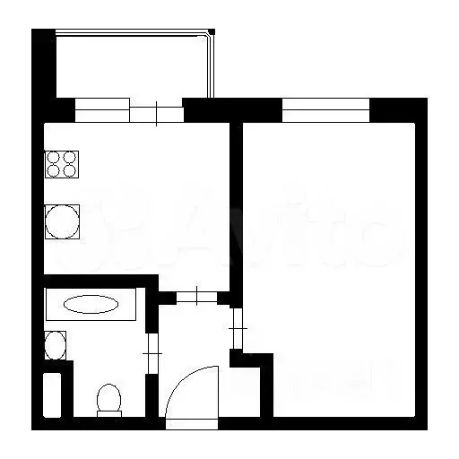 1-к. квартира, 40 м, 2/19 эт. - Фото 0