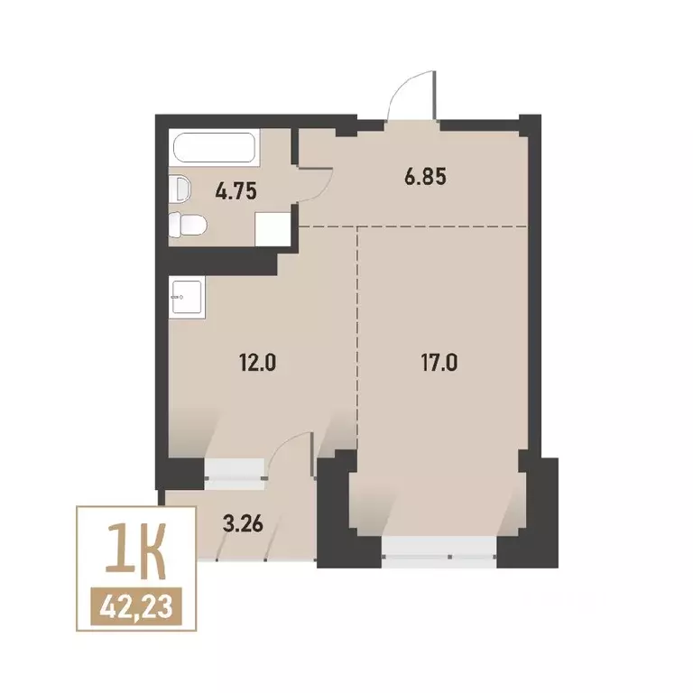 Свободной планировки кв. Иркутская область, Шелехов 5-й кв-л, 5 (43.2 ... - Фото 0