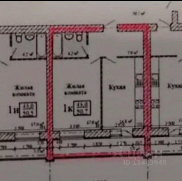1-к кв. Тамбовская область, Тамбов Мичуринская ул., 25 (42.8 м) - Фото 2